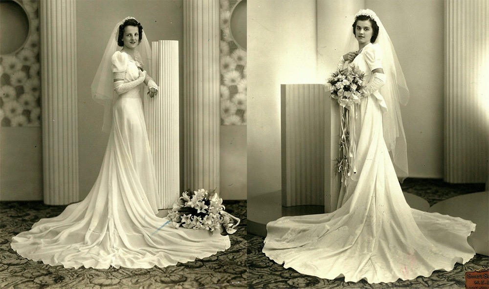 1930s wedding dresses and brides