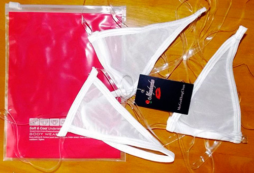 Transparent swimwear for self-confident girls