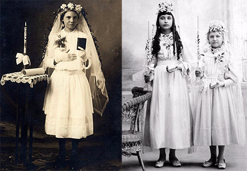 The youngest brides of Christ - vintage photos of girls