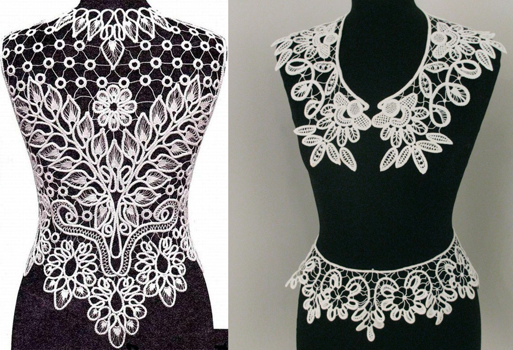 Romanian lace for clothing decoration