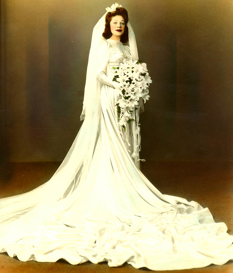 1940s wedding dress