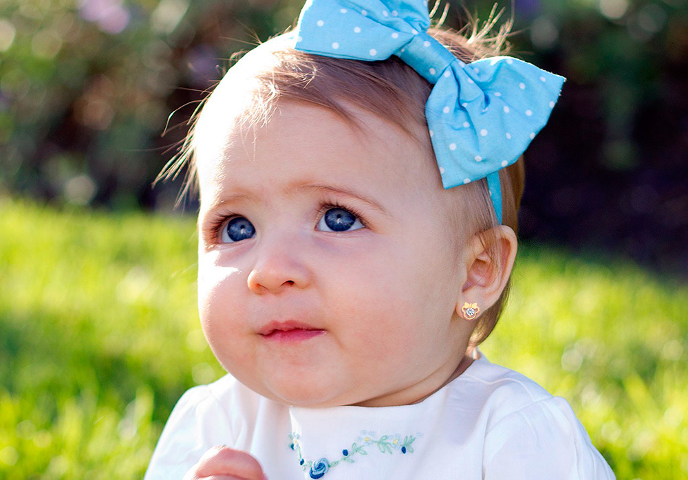 Gold earrings for little girls