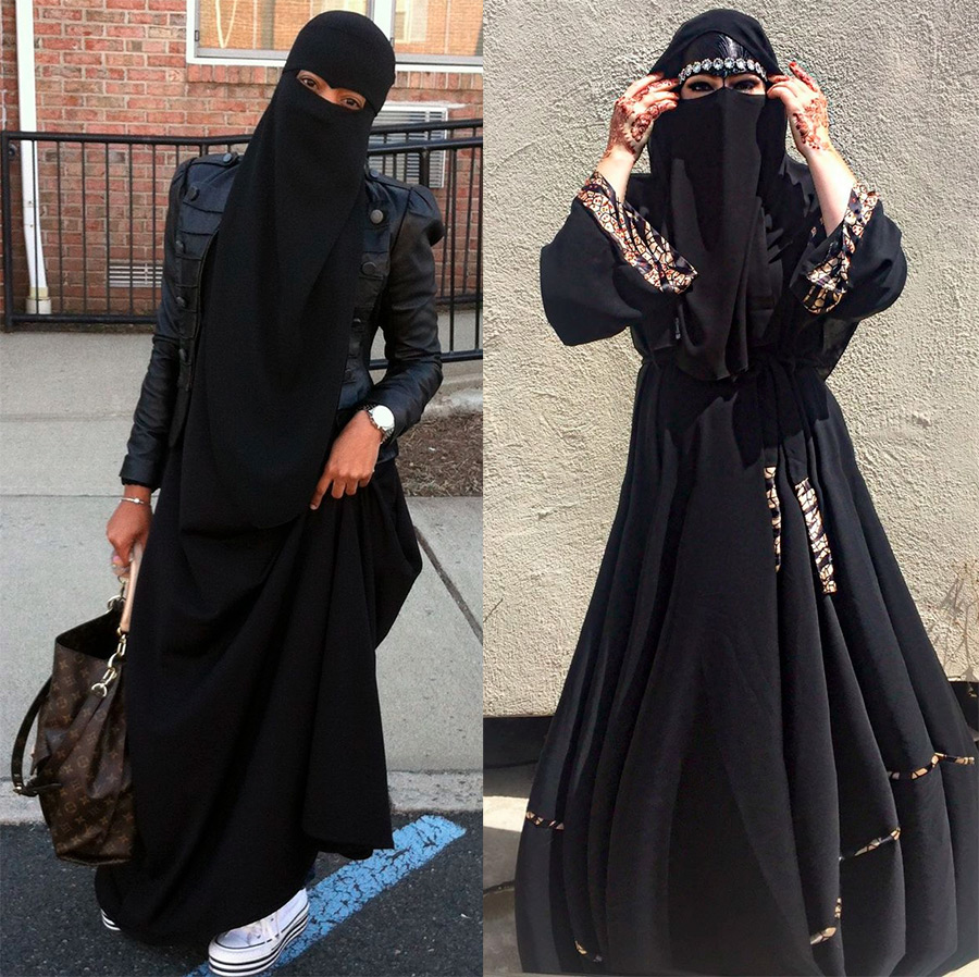 Girls in niqab