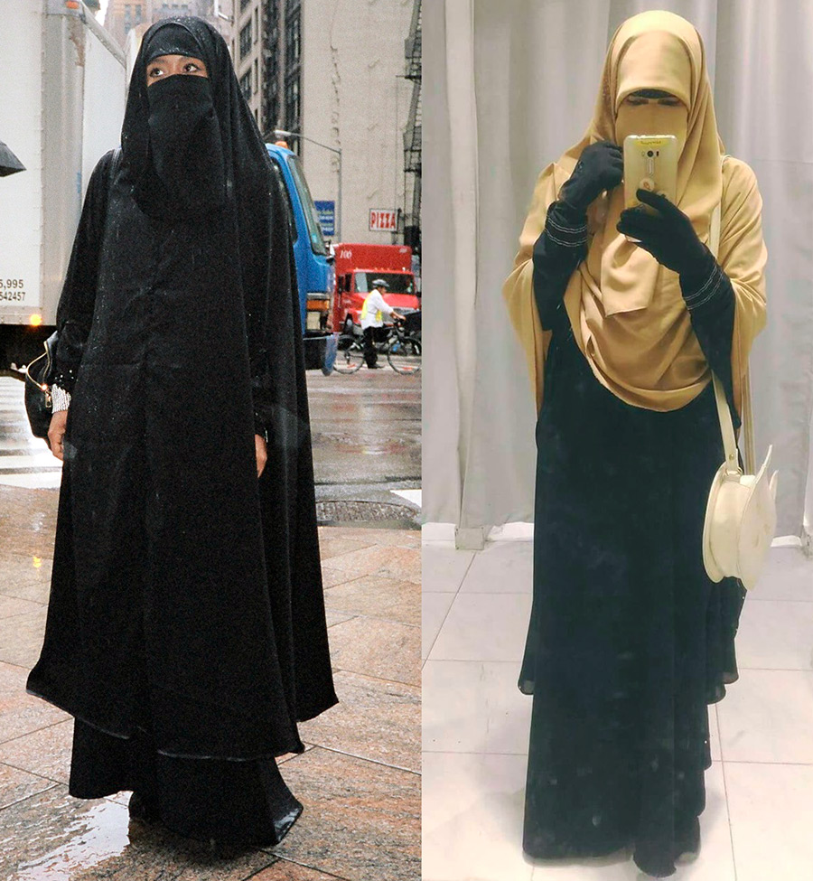 Girls in niqab