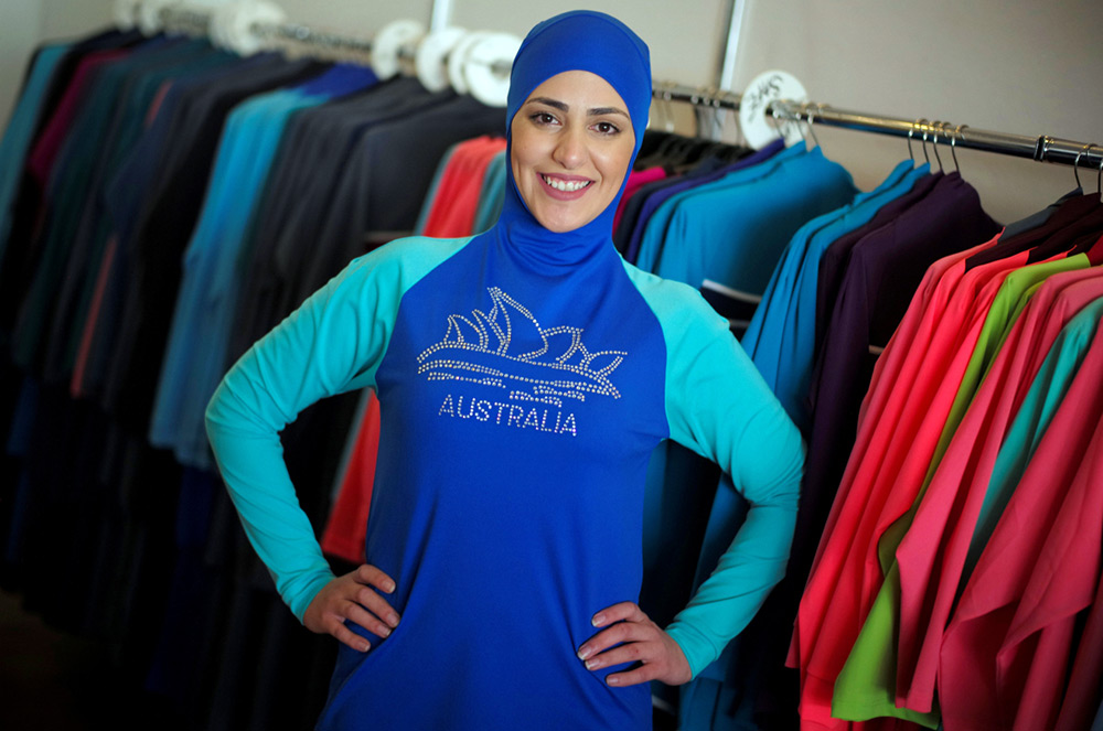 Girl in burkini