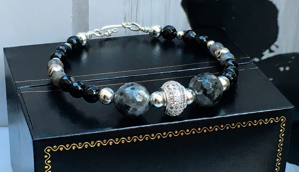 men's bracelet made of stones