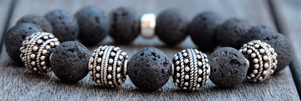 men's bracelet made of stones