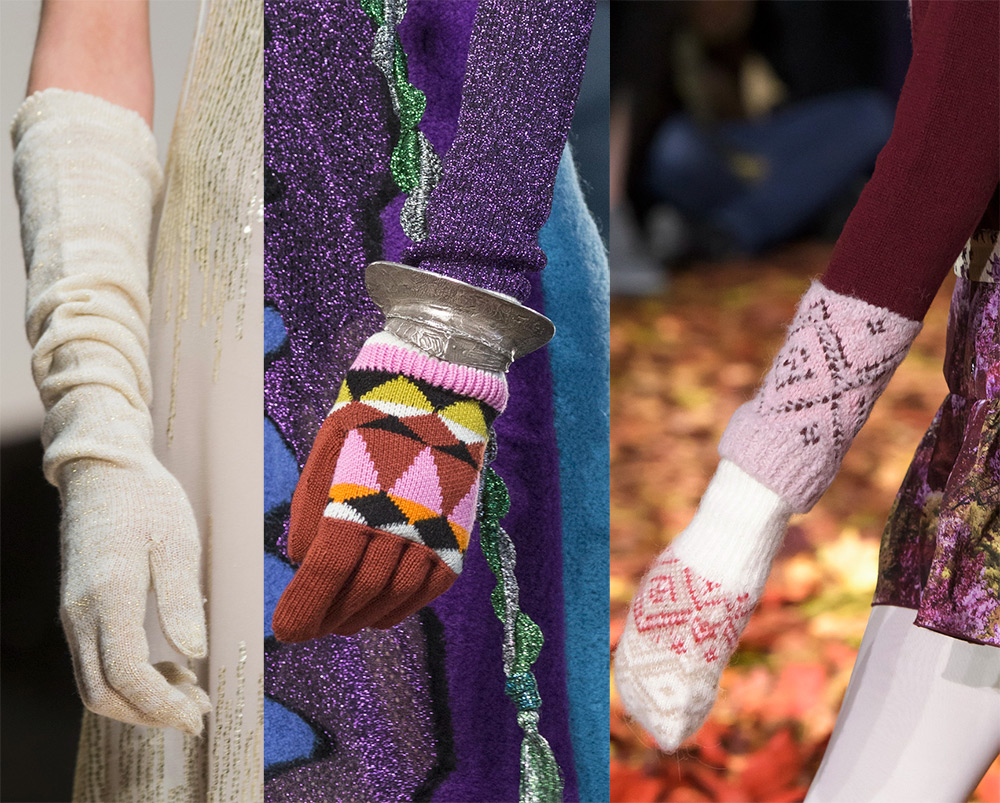 Knitted gloves and mittens