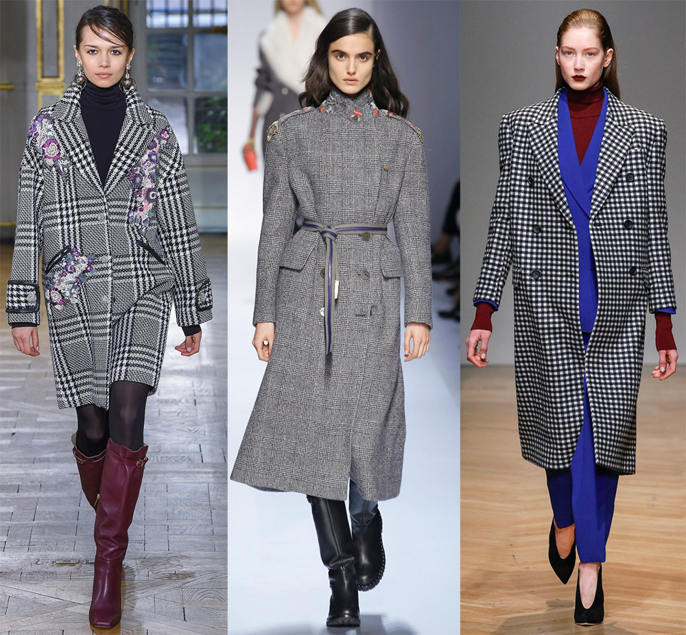 Fashionable plaid coats