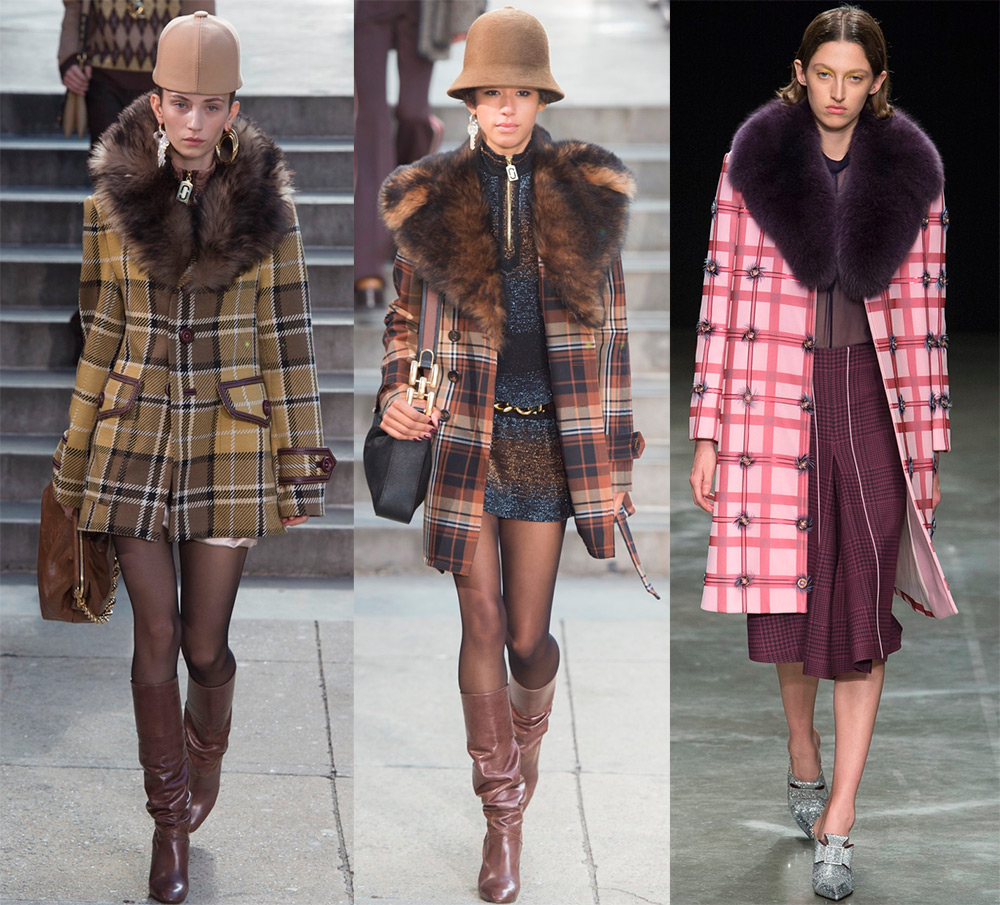 Fashionable plaid coats