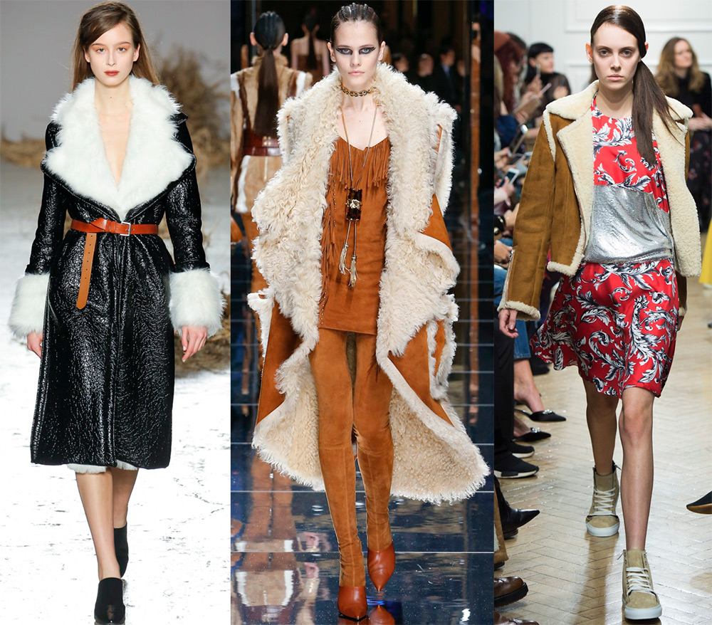 Women's sheepskin coats for the winter