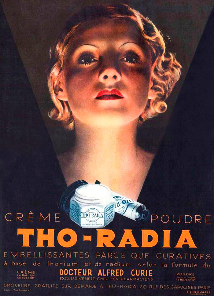 Cosmétiques radioactifs Tho-Radia