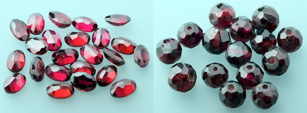 Almandine crystals