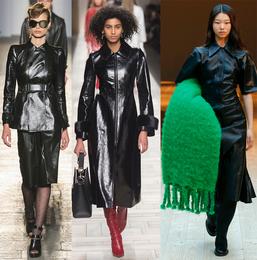 Black leather in fashion 2024-2025