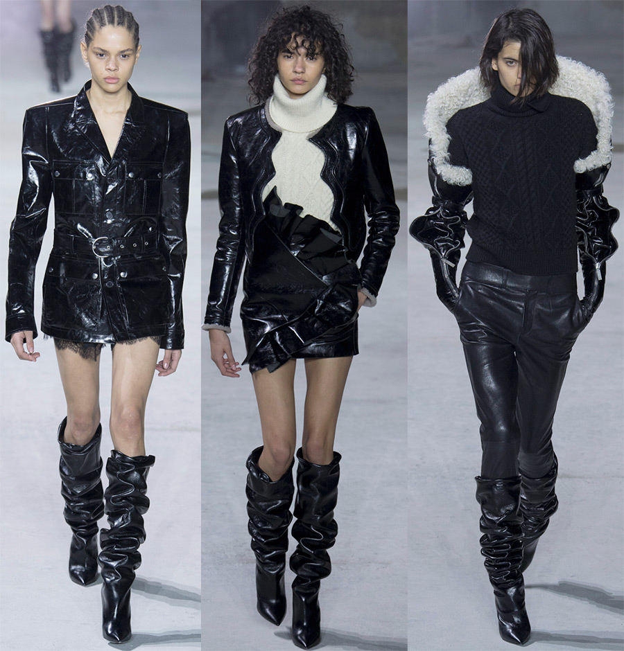 Black leather in fashion 2024-2025