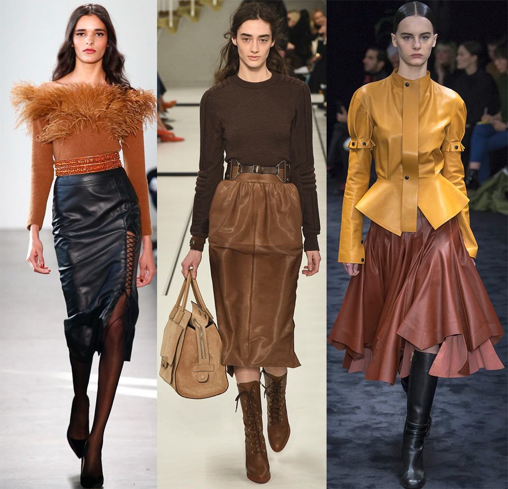 Beautiful leather skirts