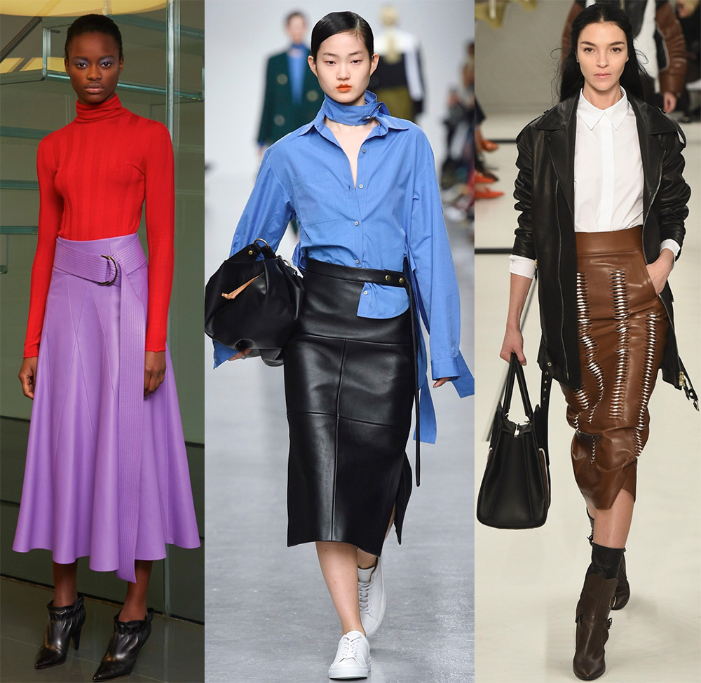 Fashionable leather skirts 2024-2025