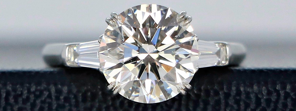 A ring with a diamond