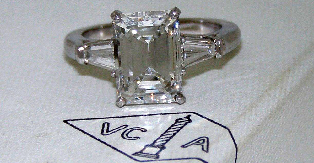 A ring with a diamond