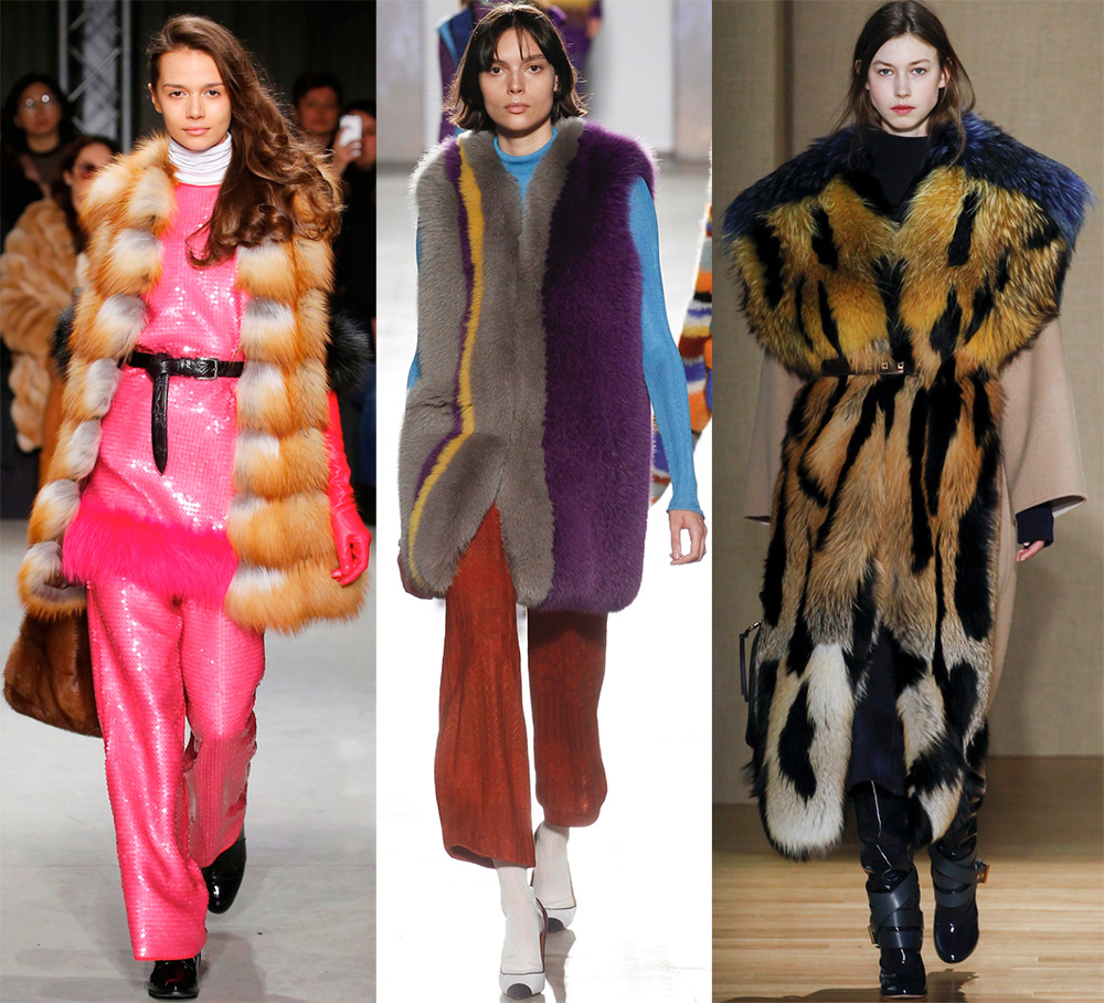 Sleeveless fur coats