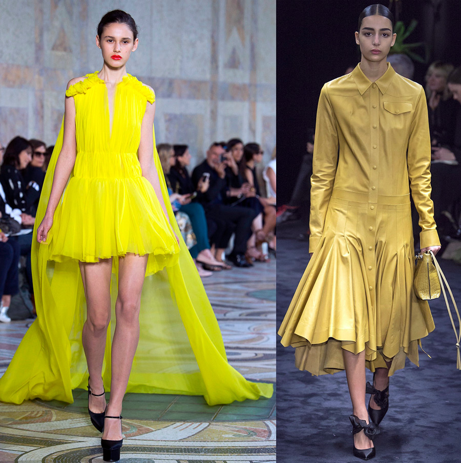 Yellow dresses for New Year 2024