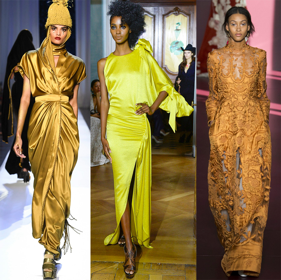 Yellow dresses for New Year 2024