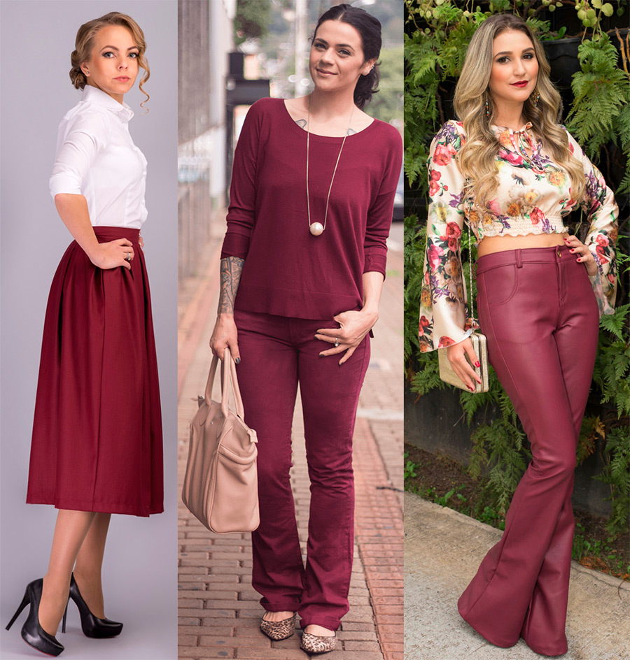 Marsala color in clothes