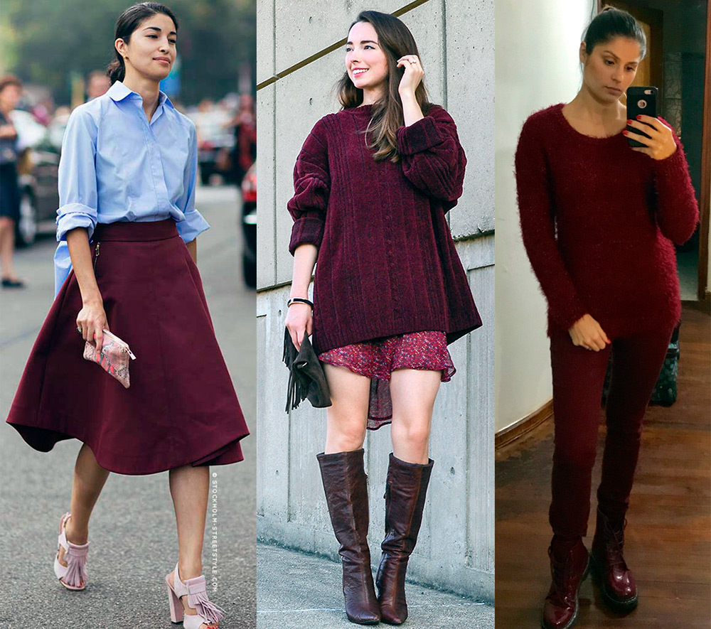 Marsala color in clothes - what to combine with