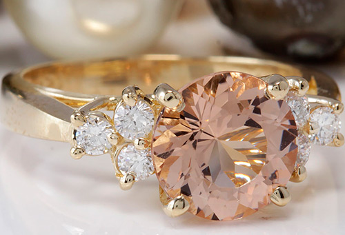 Chic jewelry with morganite stone