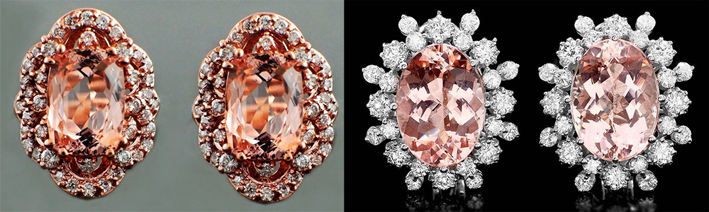 Morganite earrings