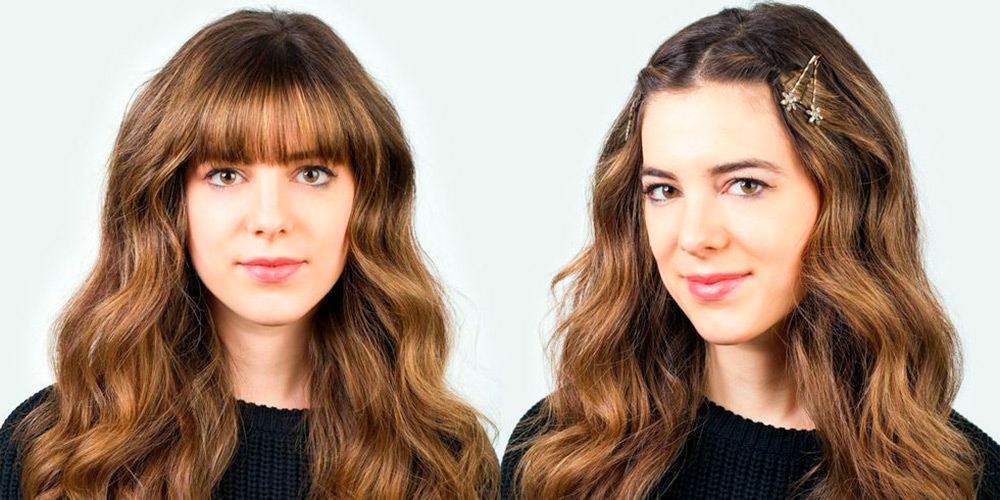 How to hide bangs in your hair