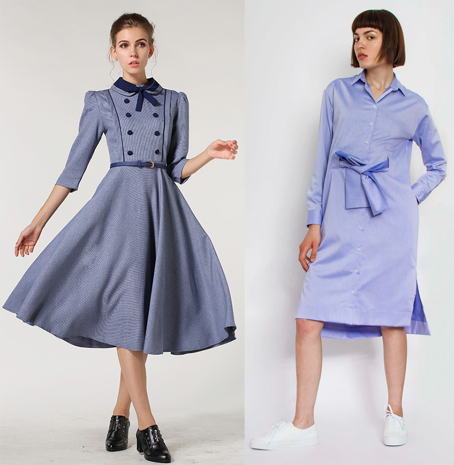 Simple dresses with a bow for the New Year 2024