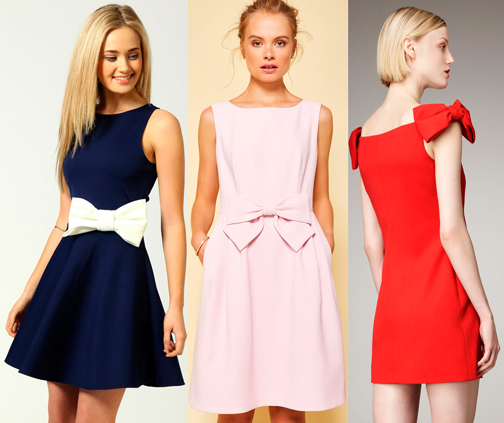 dresses with bow for New Year 2024