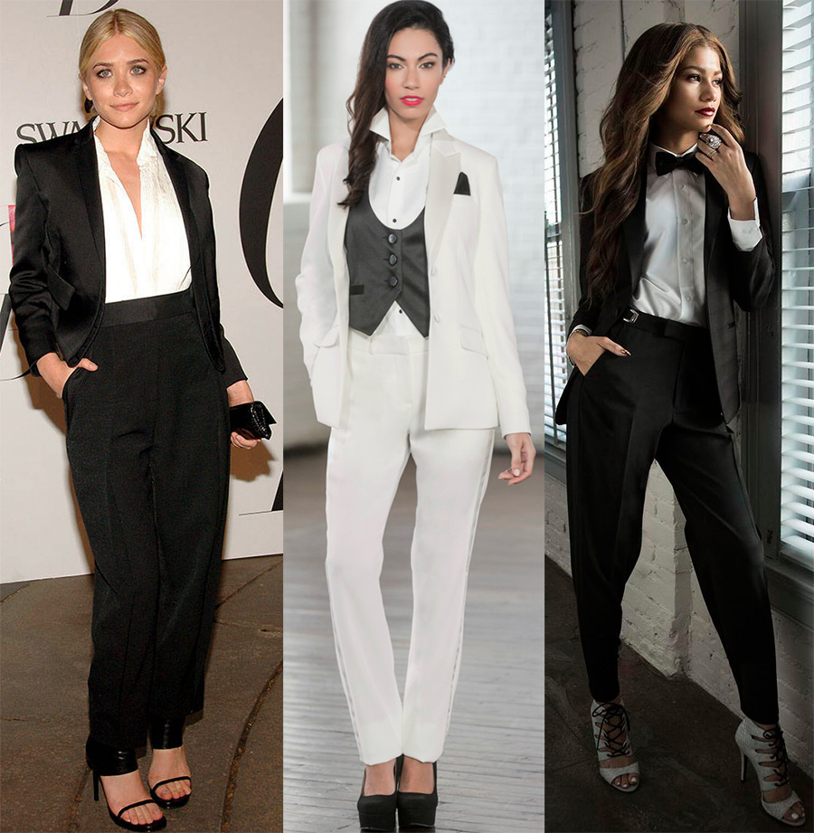 What to combine with a women's tuxedo