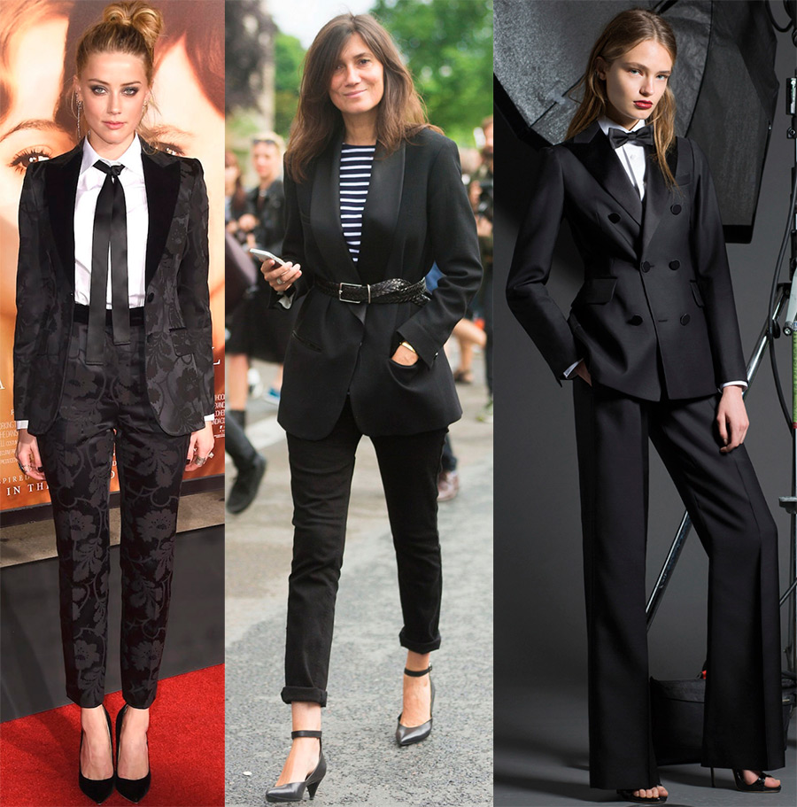 What to combine with a women's tuxedo