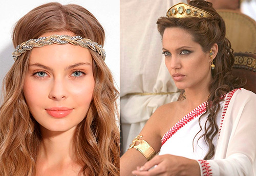 Greek hairstyles for the image of the goddess