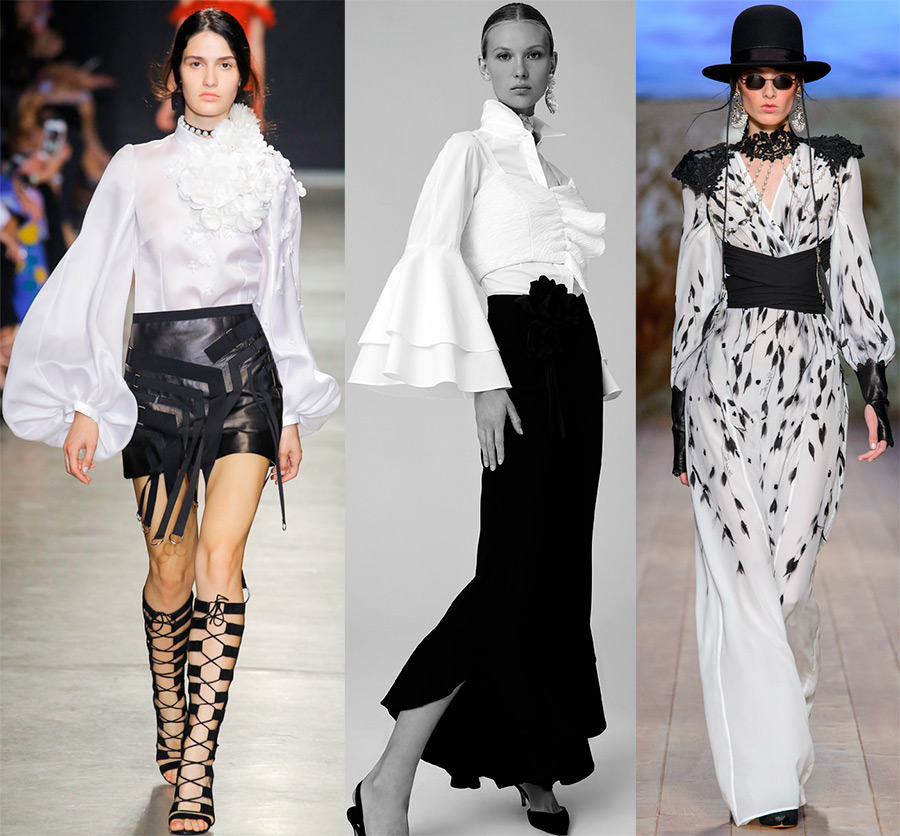 Evening black and white looks