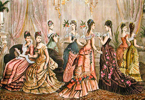 Dresses from the 1870s - bustle fashion