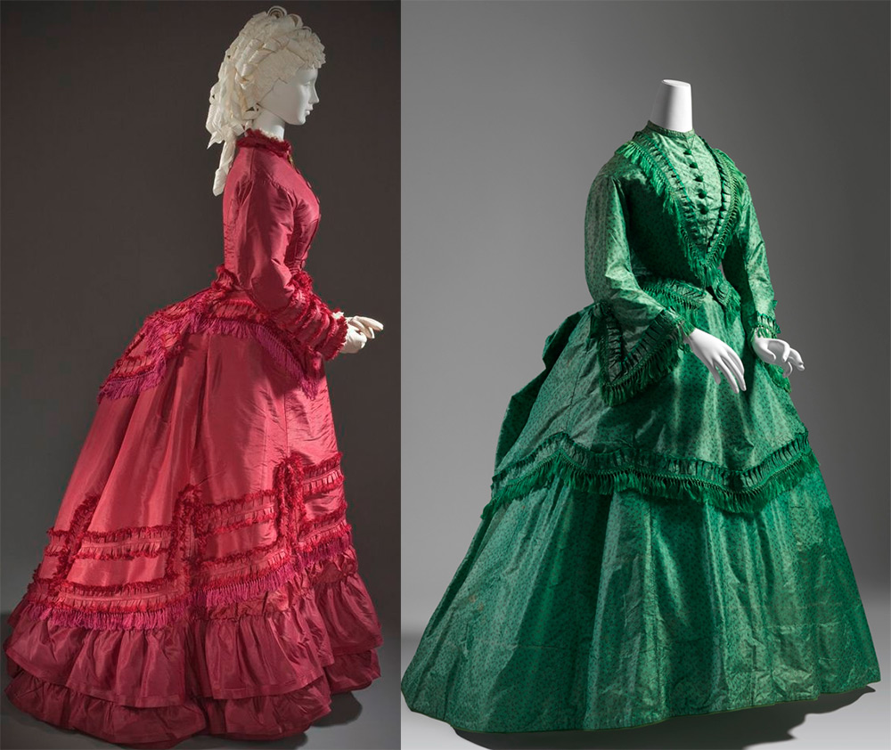 Dresses from the 1870s - bustle fashion