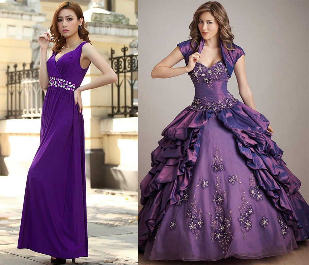 Purple dresses