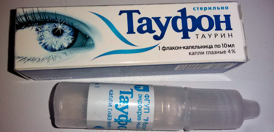 Eye drops with taurine