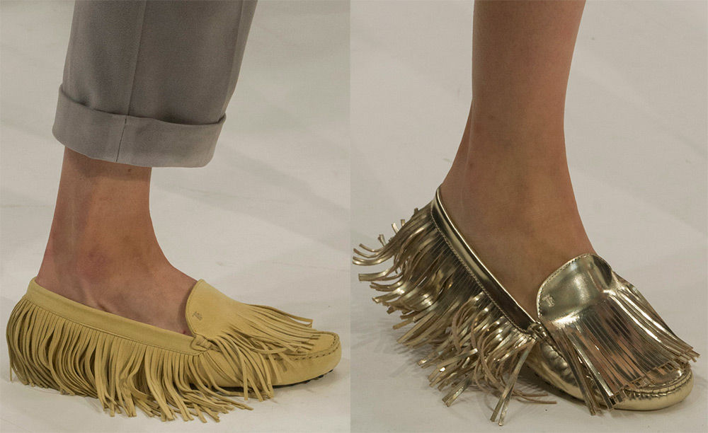 Women's fringed shoes