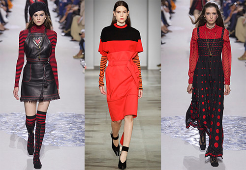 The combination of black and red - dresses and trendy looks