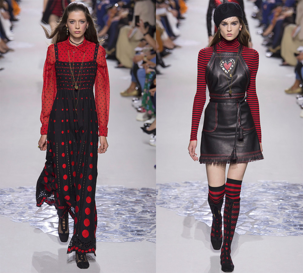 The combination of black and red - dresses and trendy looks