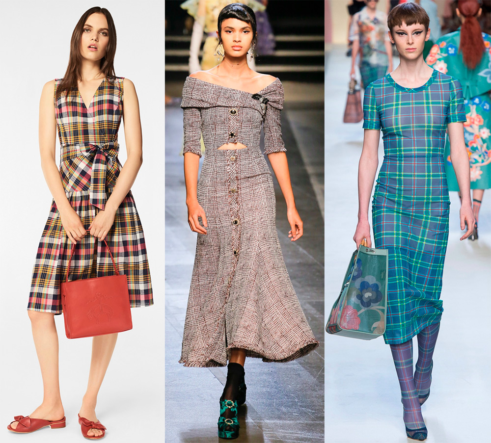 Fashionable plaid dresses