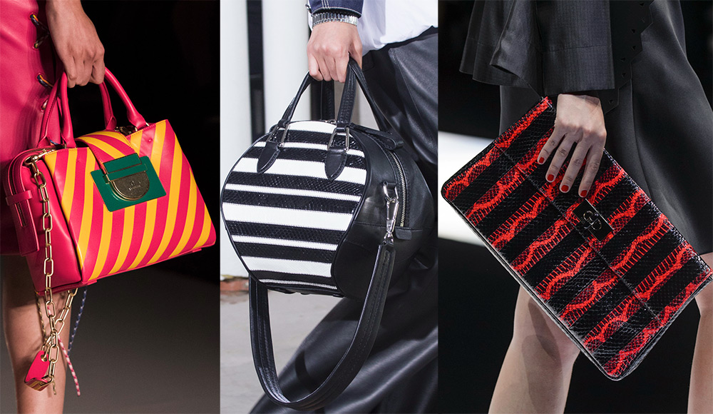 Fashionable striped bags