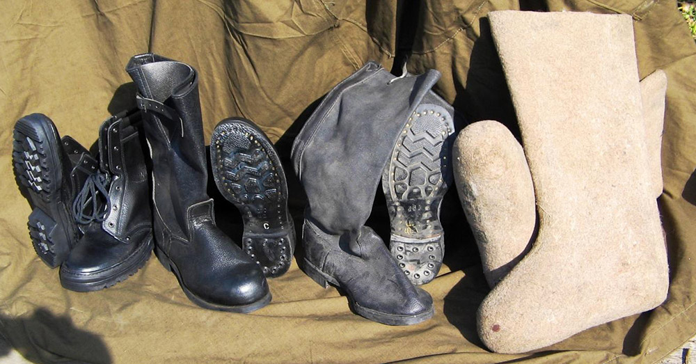 Military boots and boots