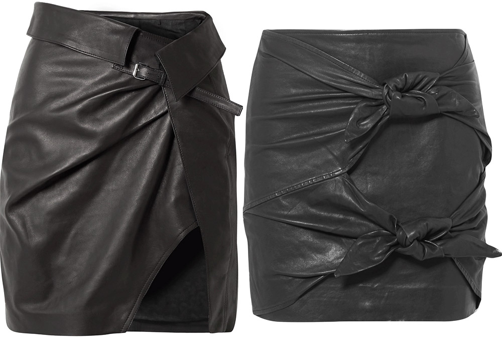 Black leather skirts