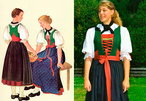 Tyrolean national costume - women and men