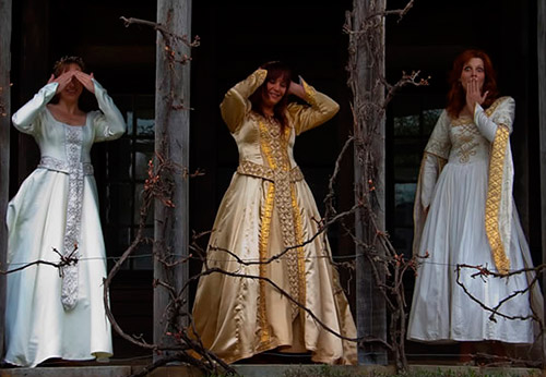 Medieval wedding dresses and wedding ceremony in Lida